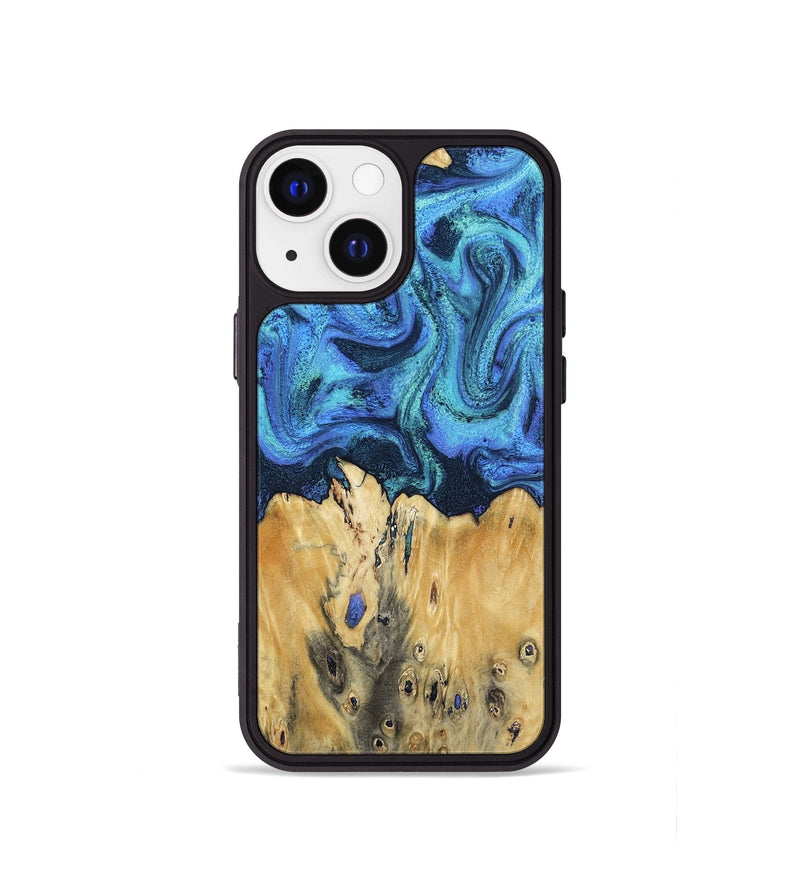 iPhone 13 mini Wood Phone Case - Brandyn (Blue, 802329)