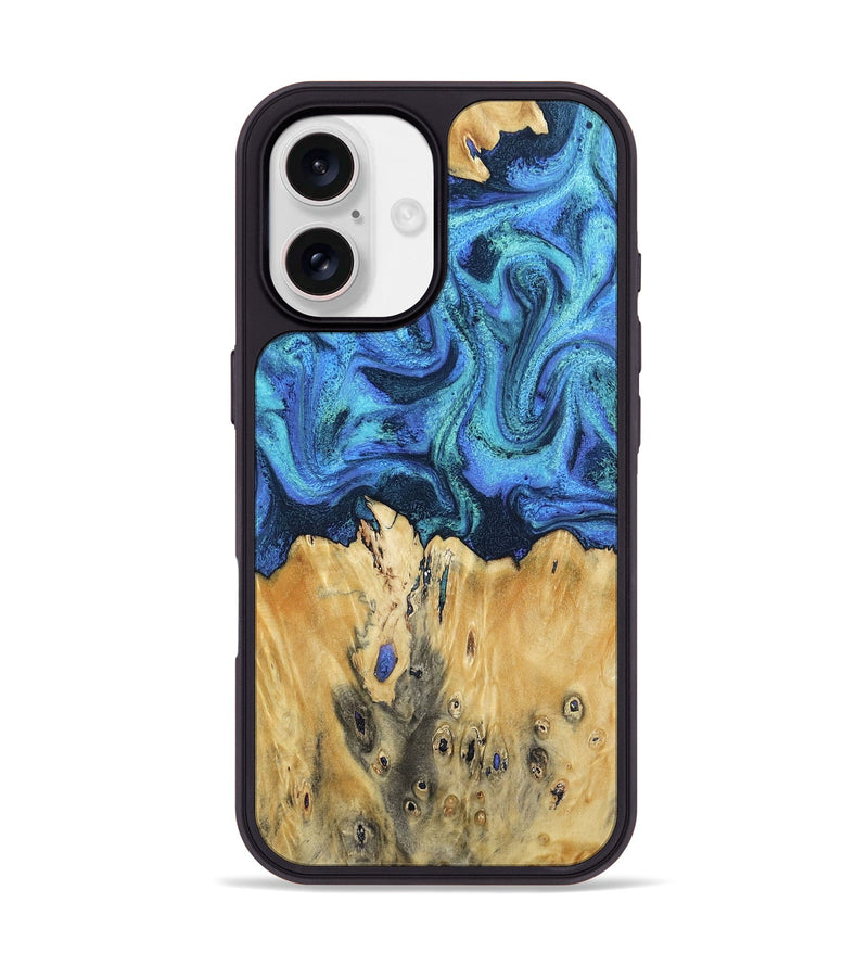 iPhone 17 Wood Phone Case - Brandyn (Blue, 802329)