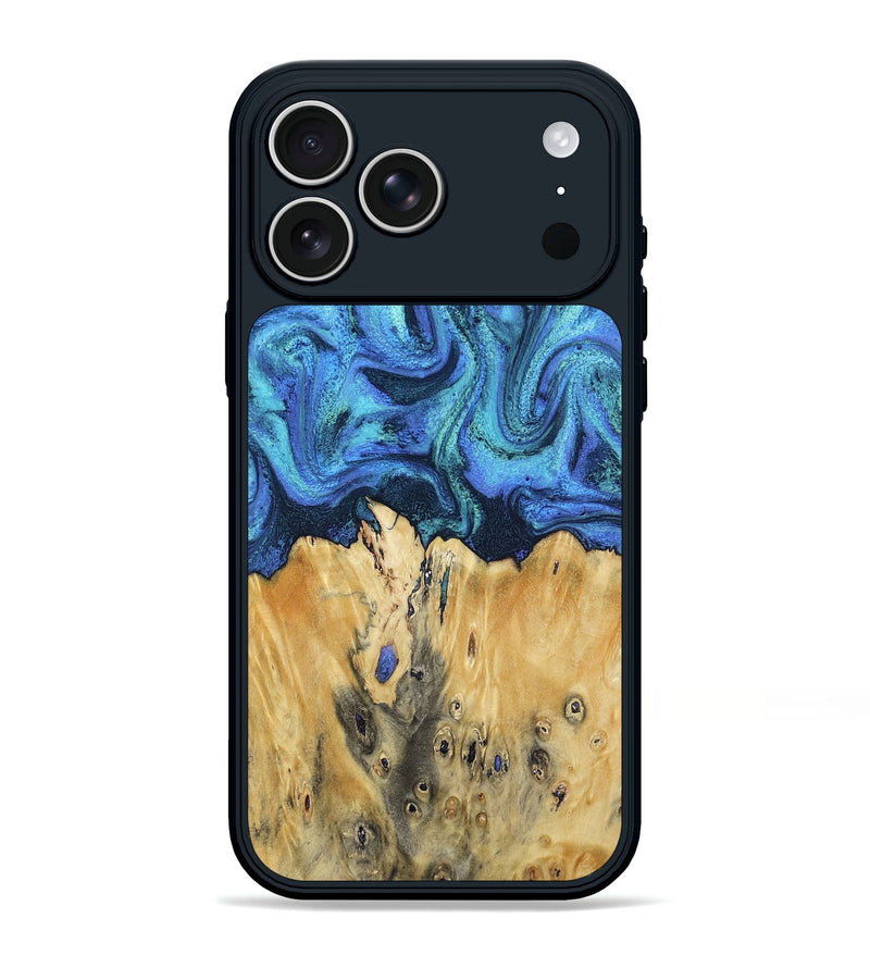 iPhone 17 Pro Max Wood Phone Case - Brandyn (Blue, 802329)