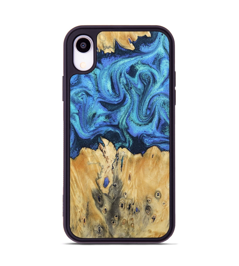 iPhone Xr Wood Phone Case - Brandyn (Blue, 802329)
