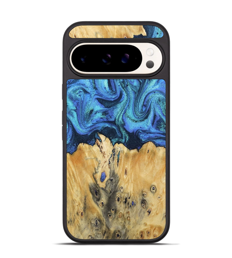 Pixel 9 Pro Wood Phone Case - Brandyn (Blue, 802329)