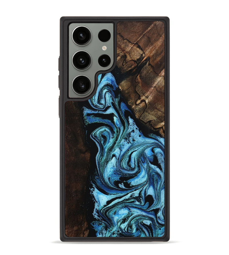 Galaxy S23 Ultra Wood Phone Case - Reya (Blue, 802330)