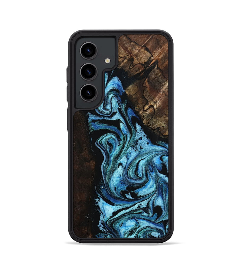 Galaxy S24 Wood Phone Case - Reya (Blue, 802330)