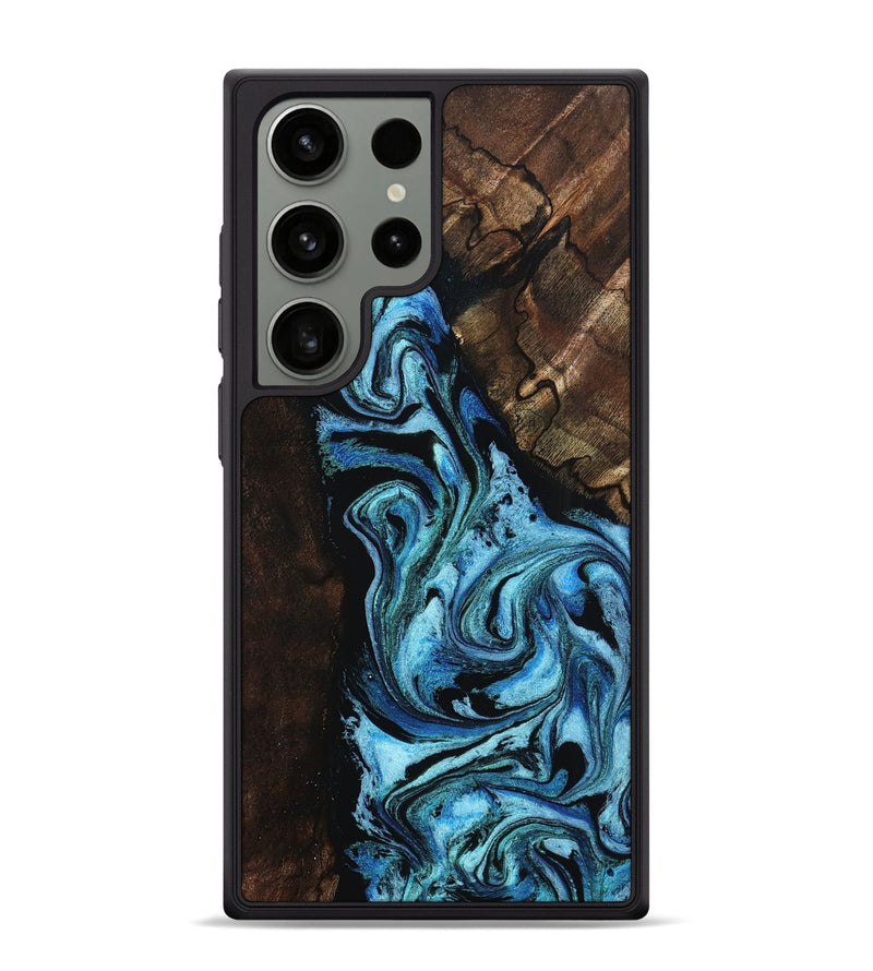 Galaxy S24 Ultra Wood Phone Case - Reya (Blue, 802330)