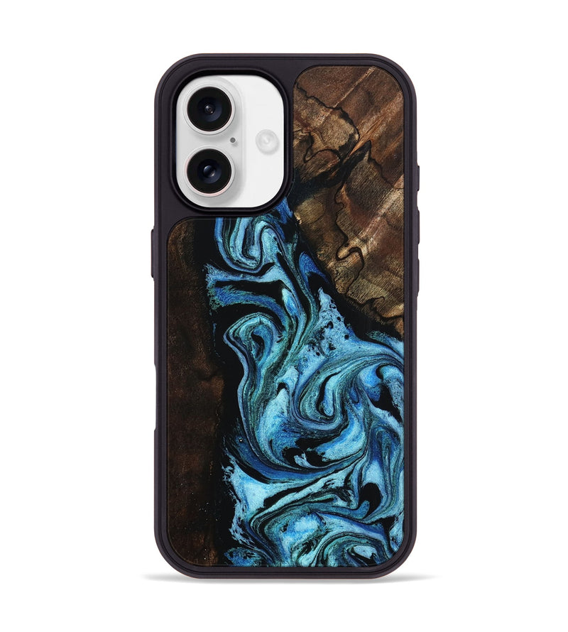 iPhone 17 Wood Phone Case - Reya (Blue, 802330)