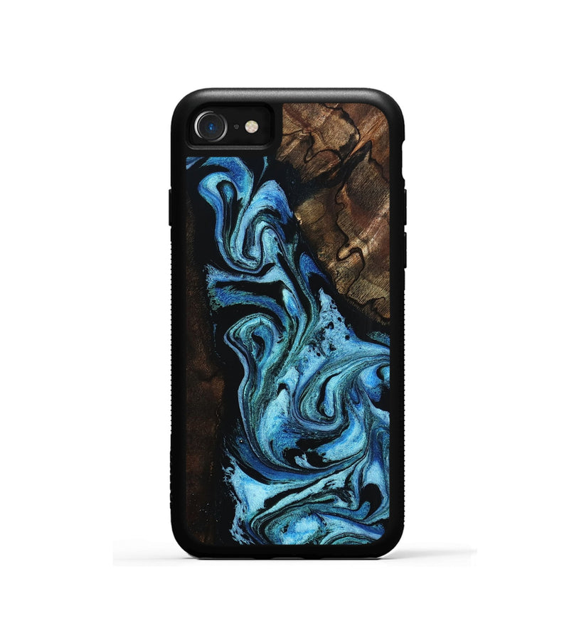 iPhone SE Wood Phone Case - Reya (Blue, 802330)