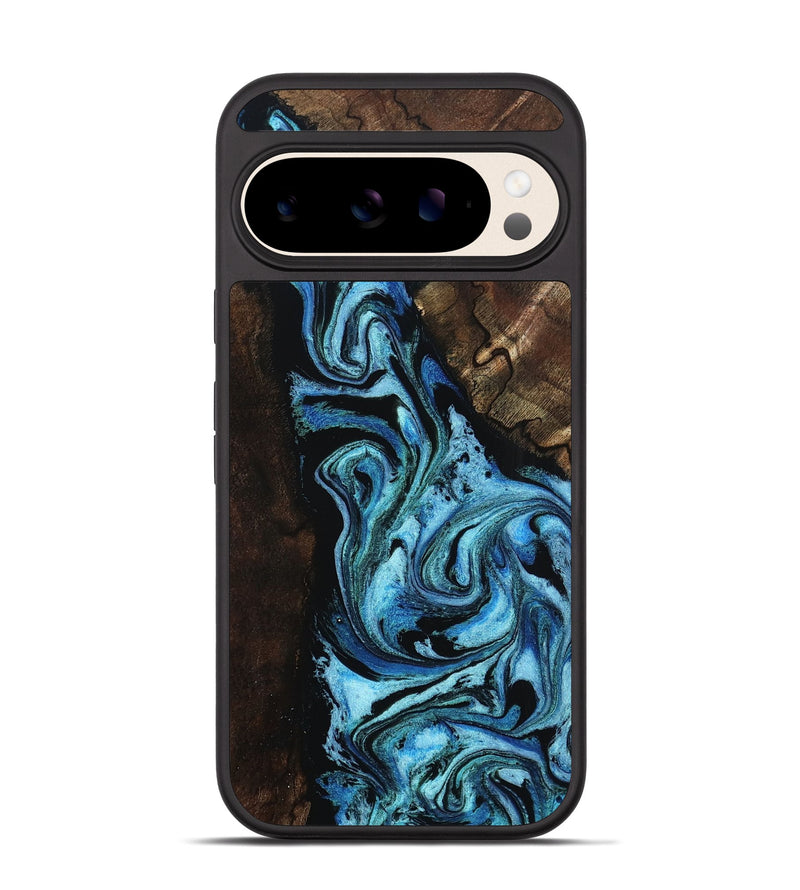 Pixel 10 Wood Phone Case - Reya (Blue, 802330)