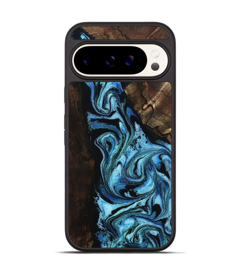 Pixel 9 Pro Wood Phone Case - Reya (Blue, 802330)