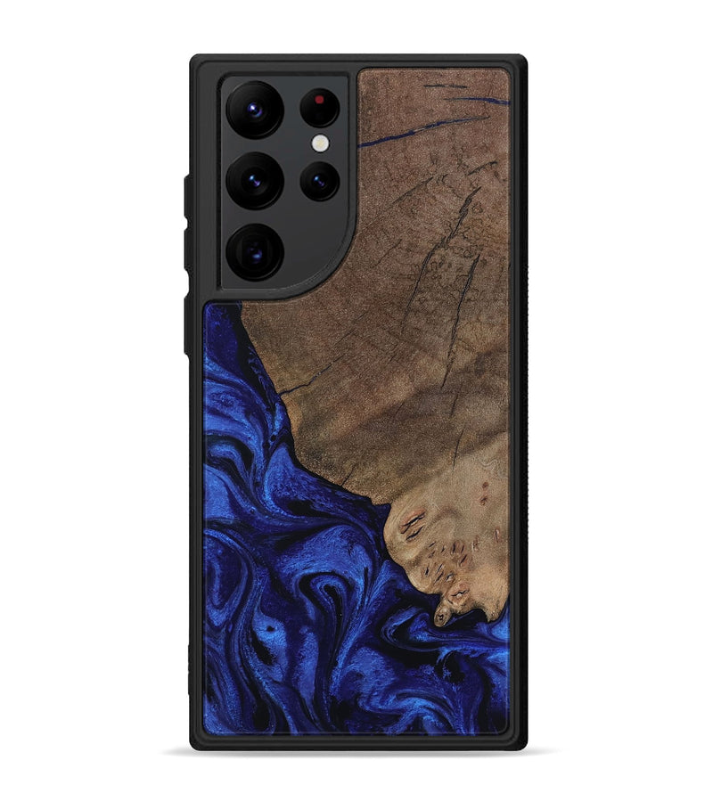Galaxy S22 Ultra Wood Phone Case - Mareli (Blue, 802331)