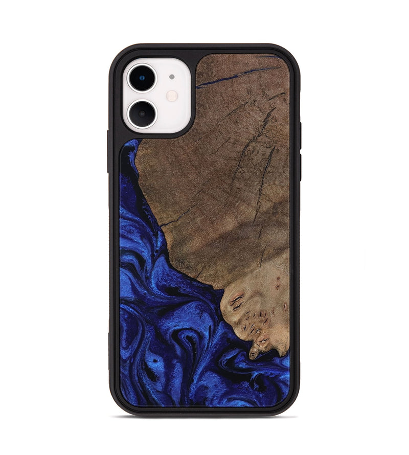 iPhone 11 Wood Phone Case - Mareli (Blue, 802331)