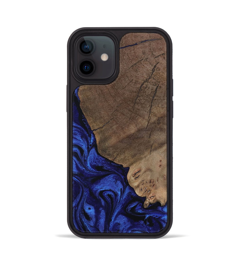 iPhone 12 Wood Phone Case - Mareli (Blue, 802331)