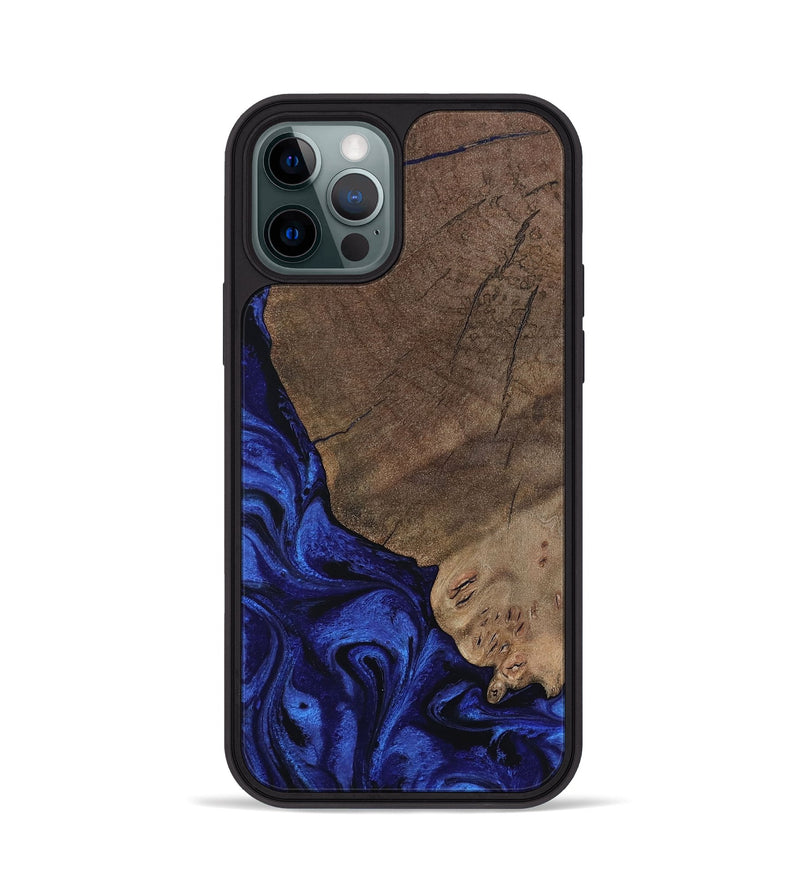 iPhone 12 Pro Wood Phone Case - Mareli (Blue, 802331)