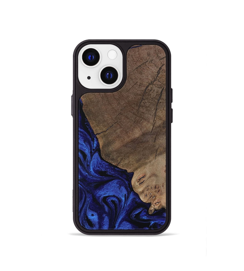 iPhone 13 mini Wood Phone Case - Mareli (Blue, 802331)
