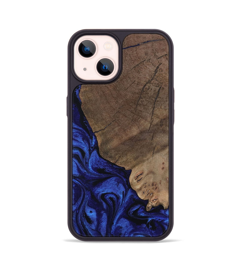 iPhone 14 Wood Phone Case - Mareli (Blue, 802331)