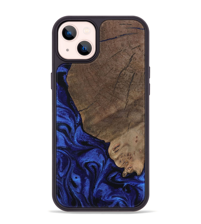 iPhone 14 Plus Wood Phone Case - Mareli (Blue, 802331)