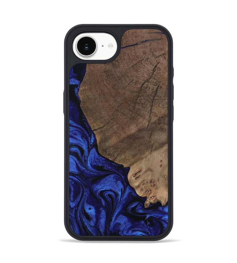 iPhone 16e Wood Phone Case - Mareli (Blue, 802331)