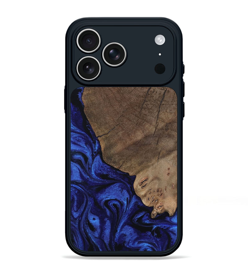 iPhone 17 Pro Max Wood Phone Case - Mareli (Blue, 802331)
