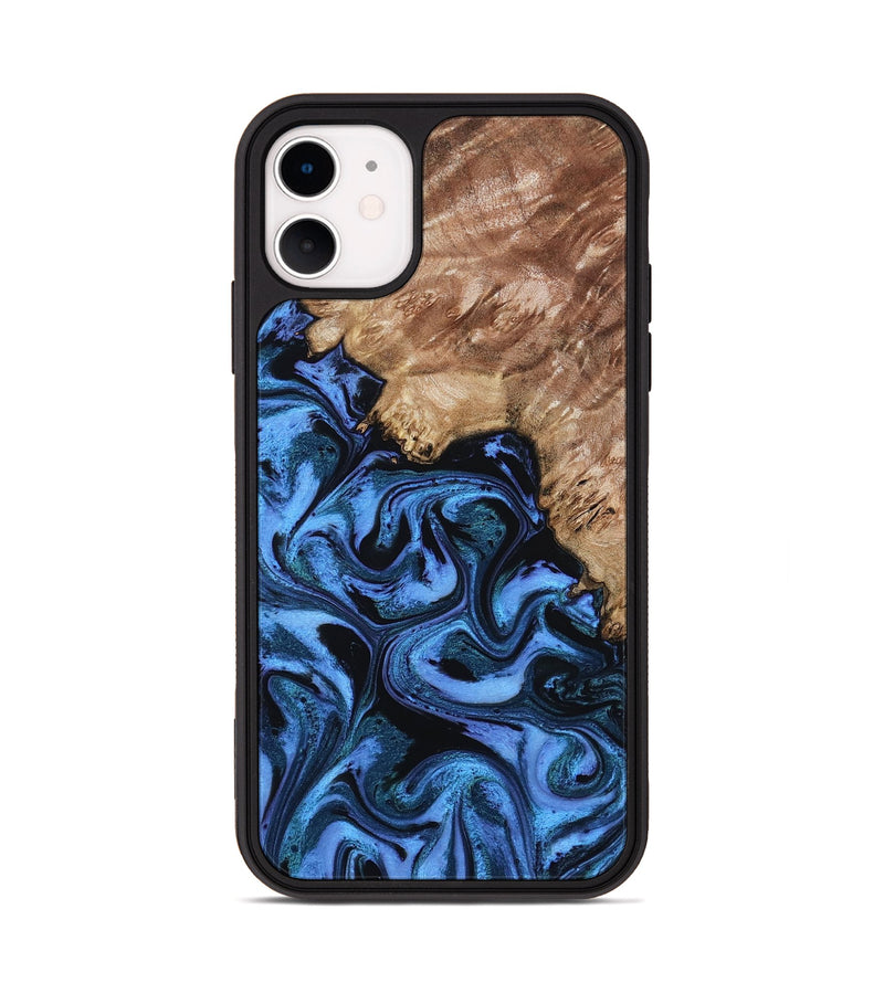 iPhone 11 Wood Phone Case - Aspen (Blue, 802332)
