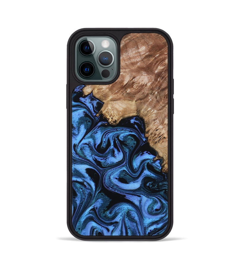 iPhone 12 Pro Wood Phone Case - Aspen (Blue, 802332)