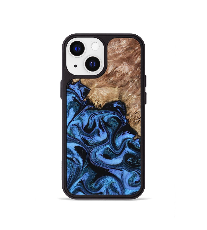 iPhone 13 mini Wood Phone Case - Aspen (Blue, 802332)