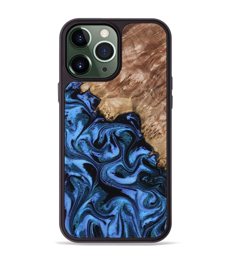 iPhone 13 Pro Max Wood Phone Case - Aspen (Blue, 802332)