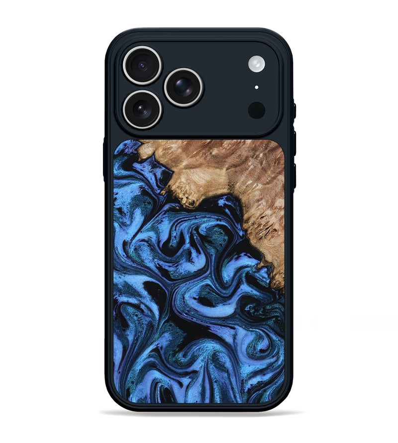 iPhone 17 Pro Max Wood Phone Case - Aspen (Blue, 802332)
