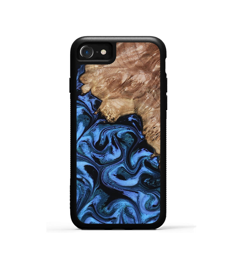 iPhone SE Wood Phone Case - Aspen (Blue, 802332)