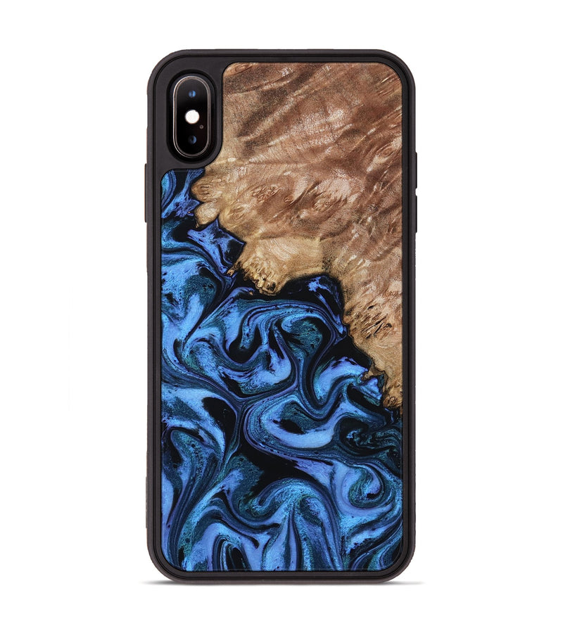 iPhone Xs Max Wood Phone Case - Aspen (Blue, 802332)