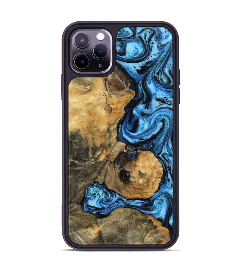 iPhone 11 Pro Max Wood Phone Case - Domingo (Blue, 802333)