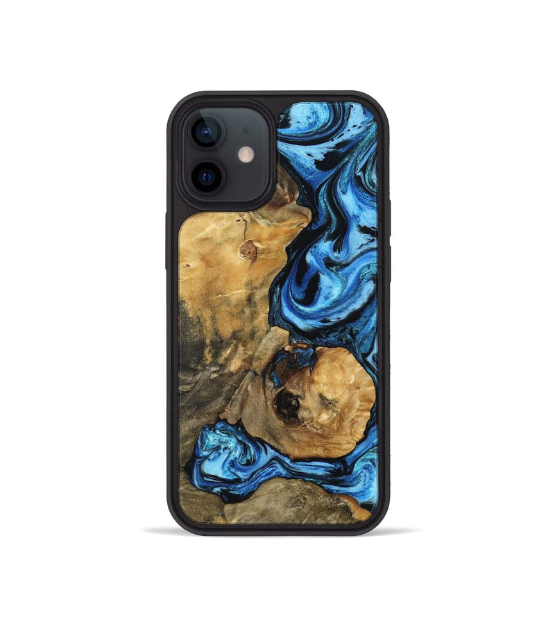 iPhone 12 mini Wood Phone Case - Domingo (Blue, 802333)