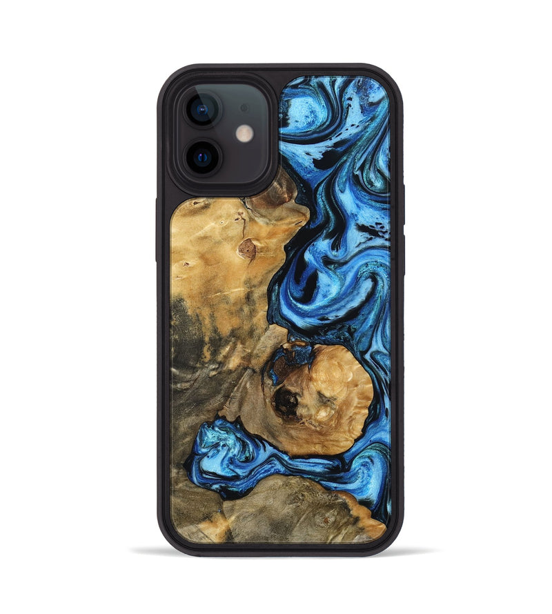 iPhone 12 Wood Phone Case - Domingo (Blue, 802333)