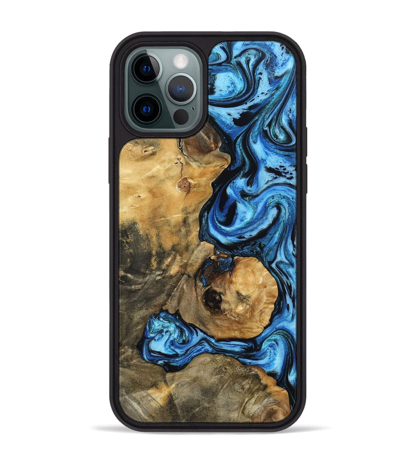 iPhone 12 Pro Max Wood Phone Case - Domingo (Blue, 802333)