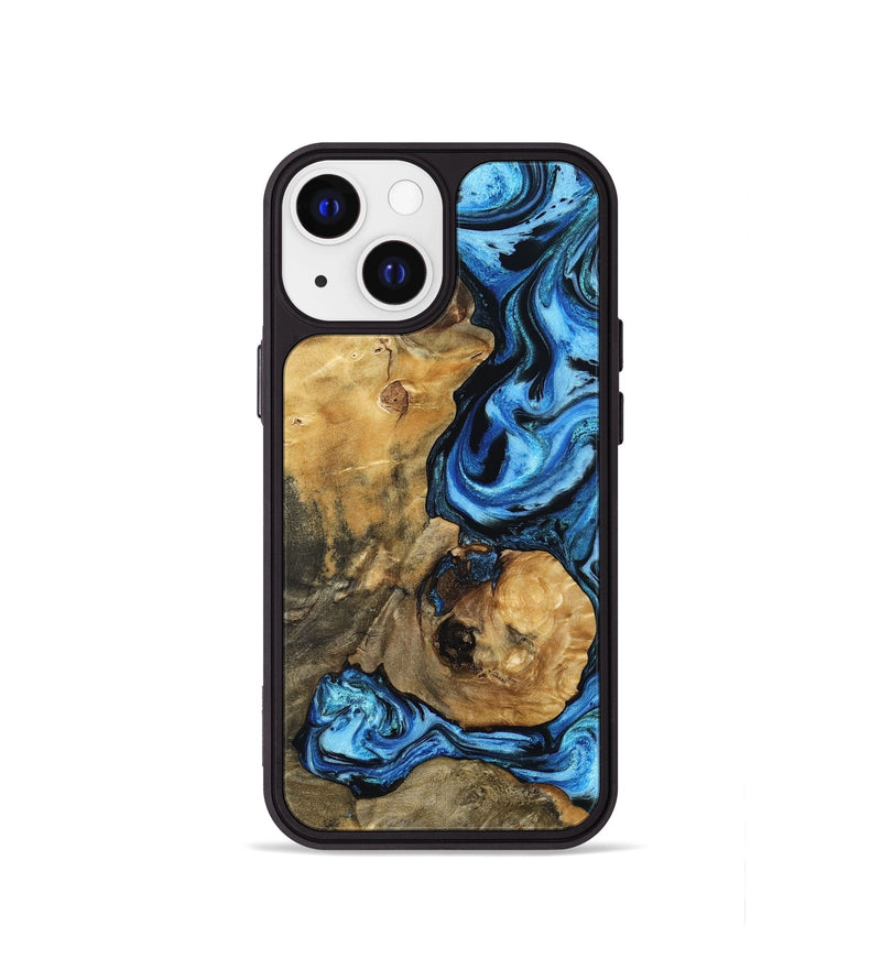 iPhone 13 mini Wood Phone Case - Domingo (Blue, 802333)