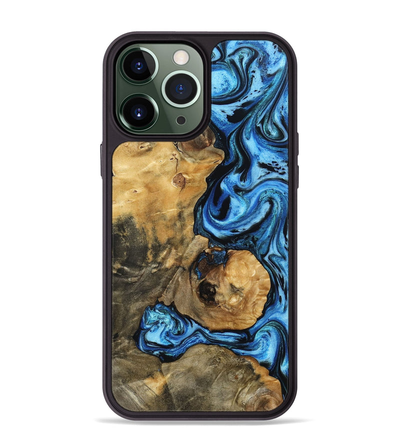 iPhone 13 Pro Max Wood Phone Case - Domingo (Blue, 802333)