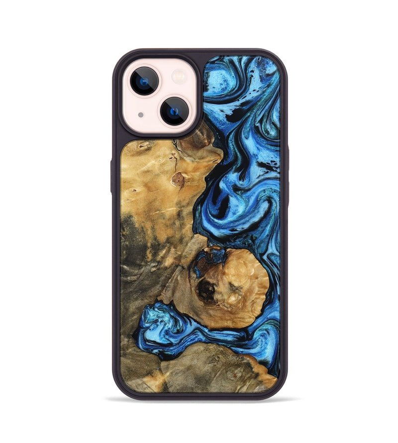 iPhone 14 Wood Phone Case - Domingo (Blue, 802333)