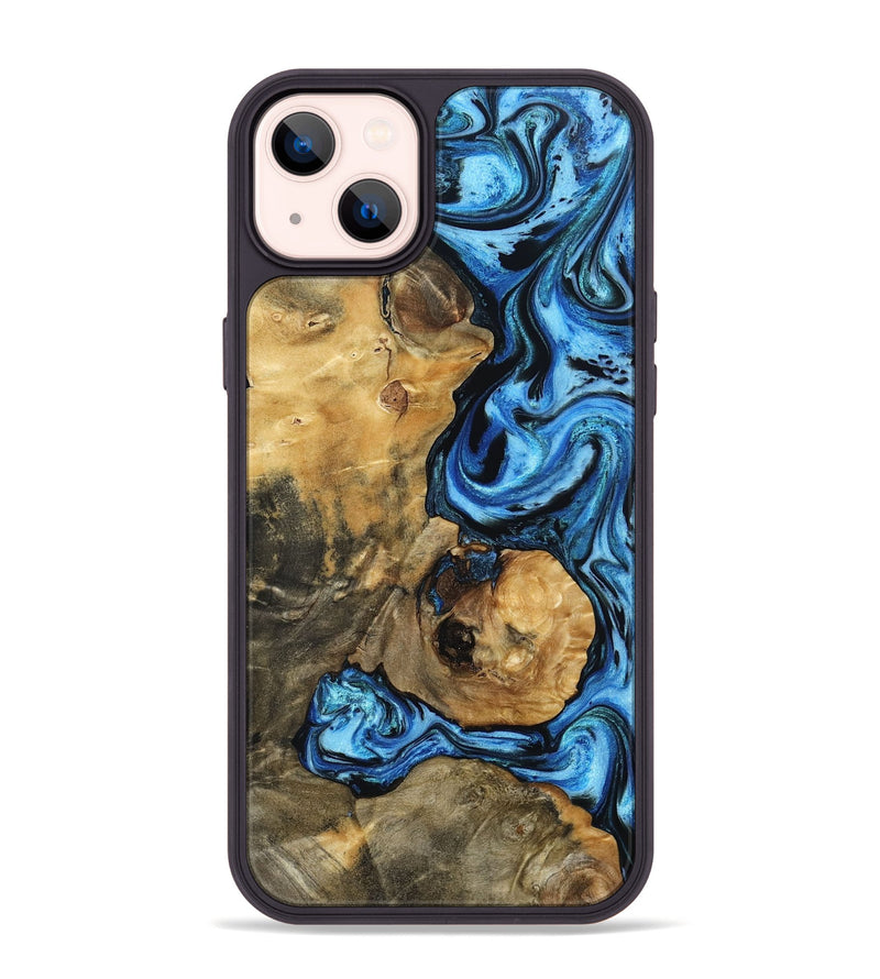iPhone 14 Plus Wood Phone Case - Domingo (Blue, 802333)