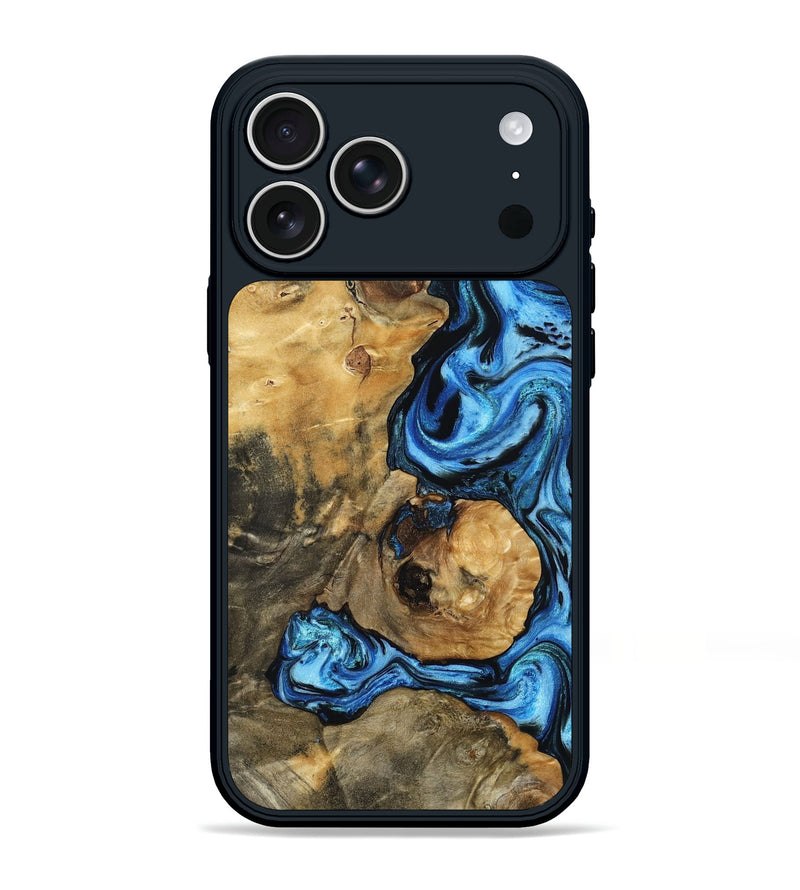 iPhone 17 Pro Max Wood Phone Case - Domingo (Blue, 802333)
