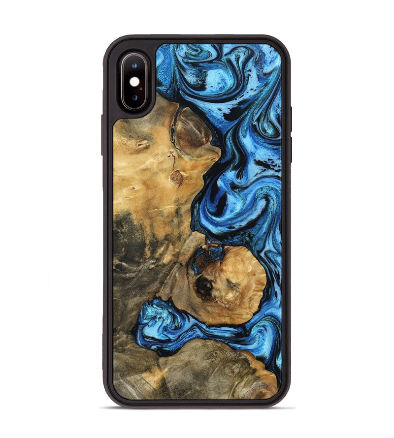 iPhone Xs Max Wood Phone Case - Domingo (Blue, 802333)