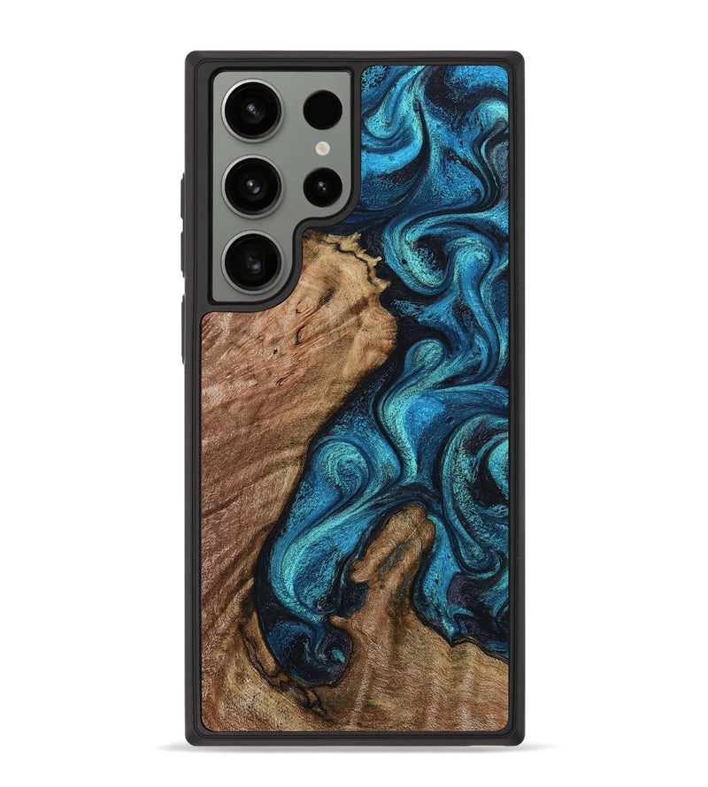 Galaxy S23 Ultra Wood Phone Case - Landyn (Blue, 802334)