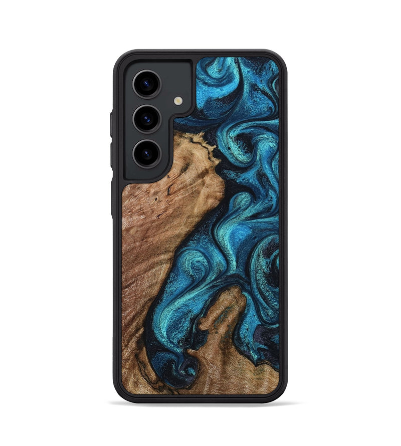 Galaxy S24 Wood Phone Case - Landyn (Blue, 802334)