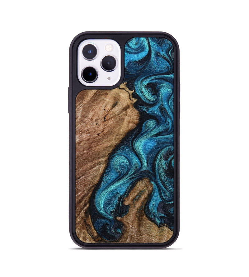 iPhone 11 Pro Wood Phone Case - Landyn (Blue, 802334)