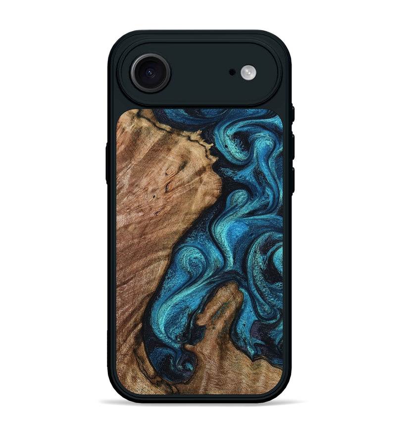 iPhone 17 Air Wood Phone Case - Landyn (Blue, 802334)