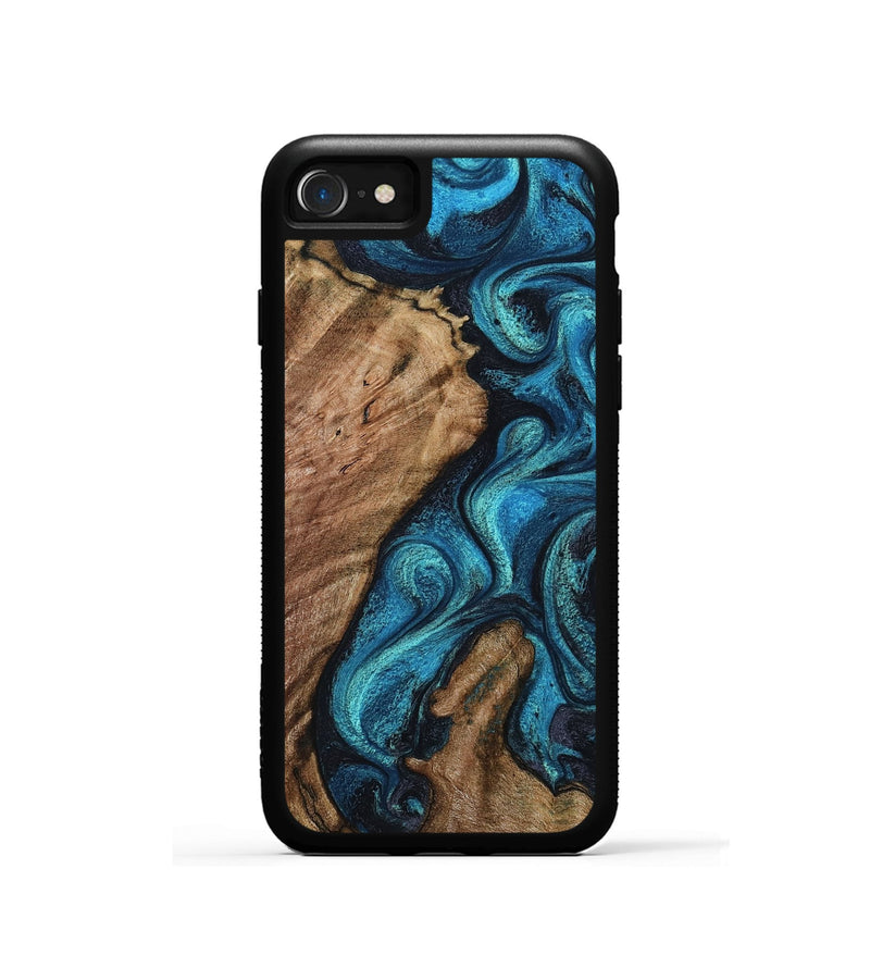iPhone SE Wood Phone Case - Landyn (Blue, 802334)