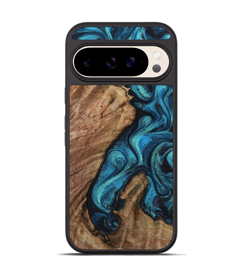 Pixel 10 Wood Phone Case - Landyn (Blue, 802334)