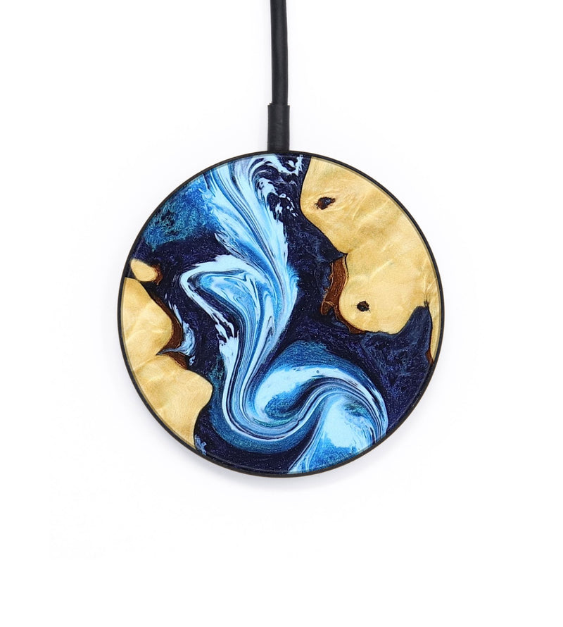 Circle Wood Wireless Charger - Annie (Blue, 802335)