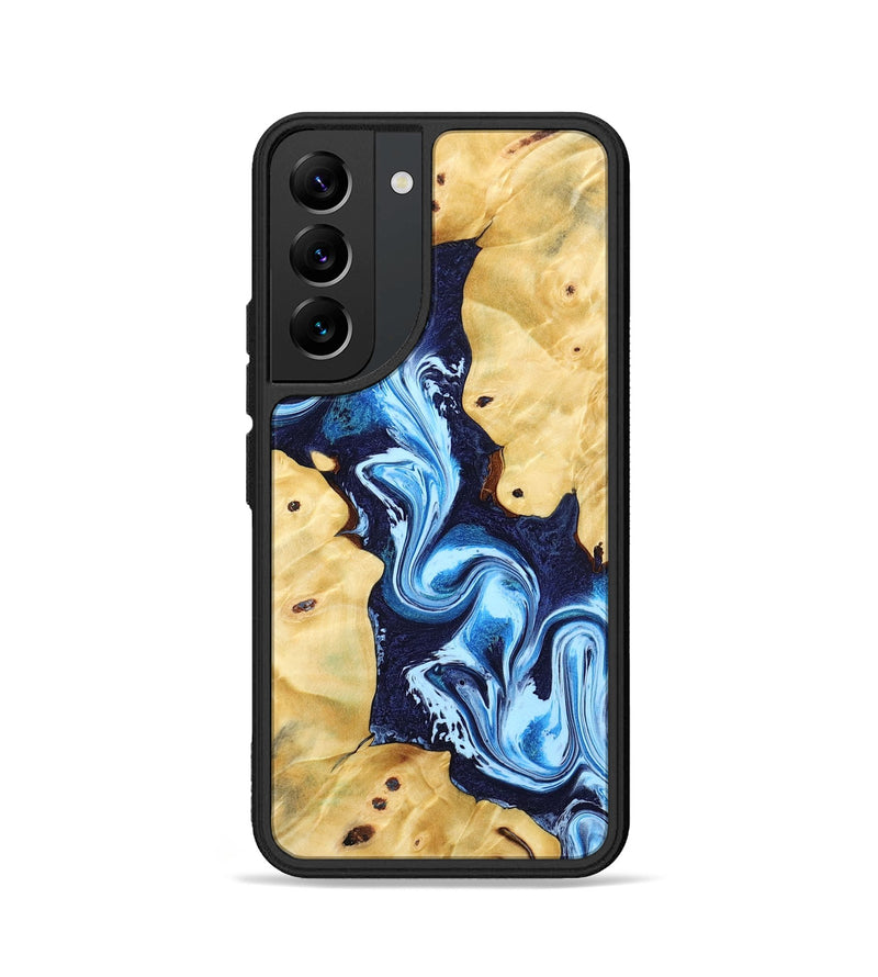 Galaxy S22 Wood Phone Case - Annie (Blue, 802335)