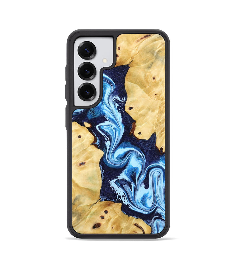 Galaxy S25 Wood Phone Case - Annie (Blue, 802335)