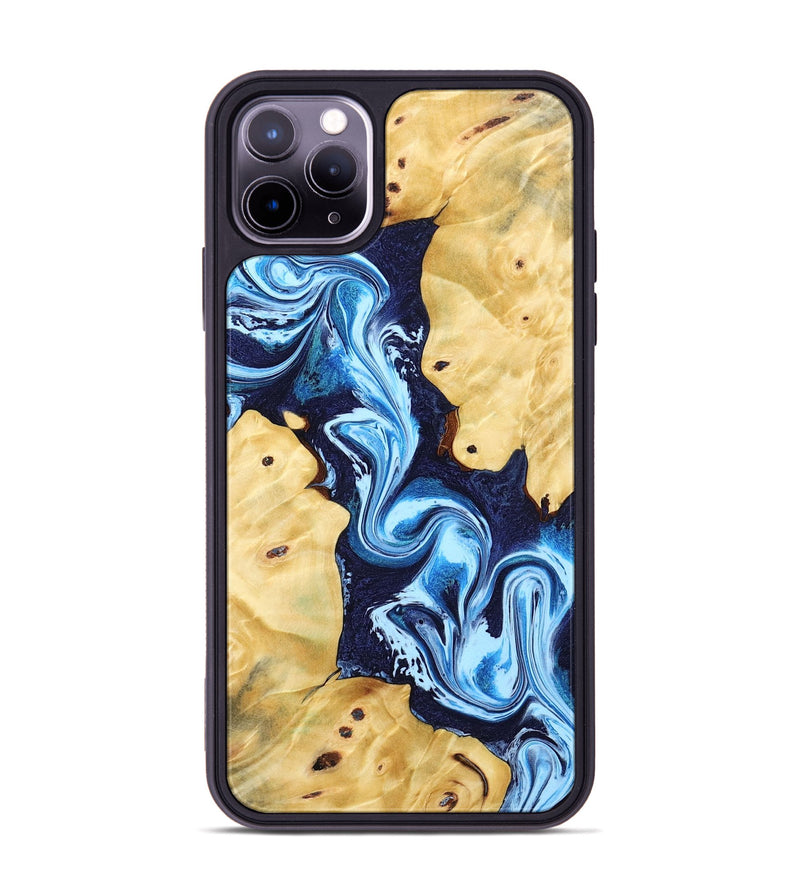 iPhone 11 Pro Max Wood Phone Case - Annie (Blue, 802335)