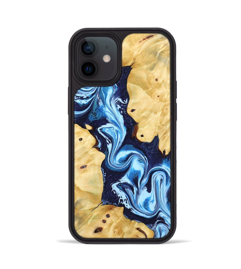iPhone 12 Wood Phone Case - Annie (Blue, 802335)