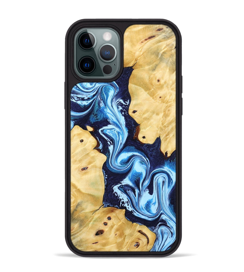 iPhone 12 Pro Max Wood Phone Case - Annie (Blue, 802335)
